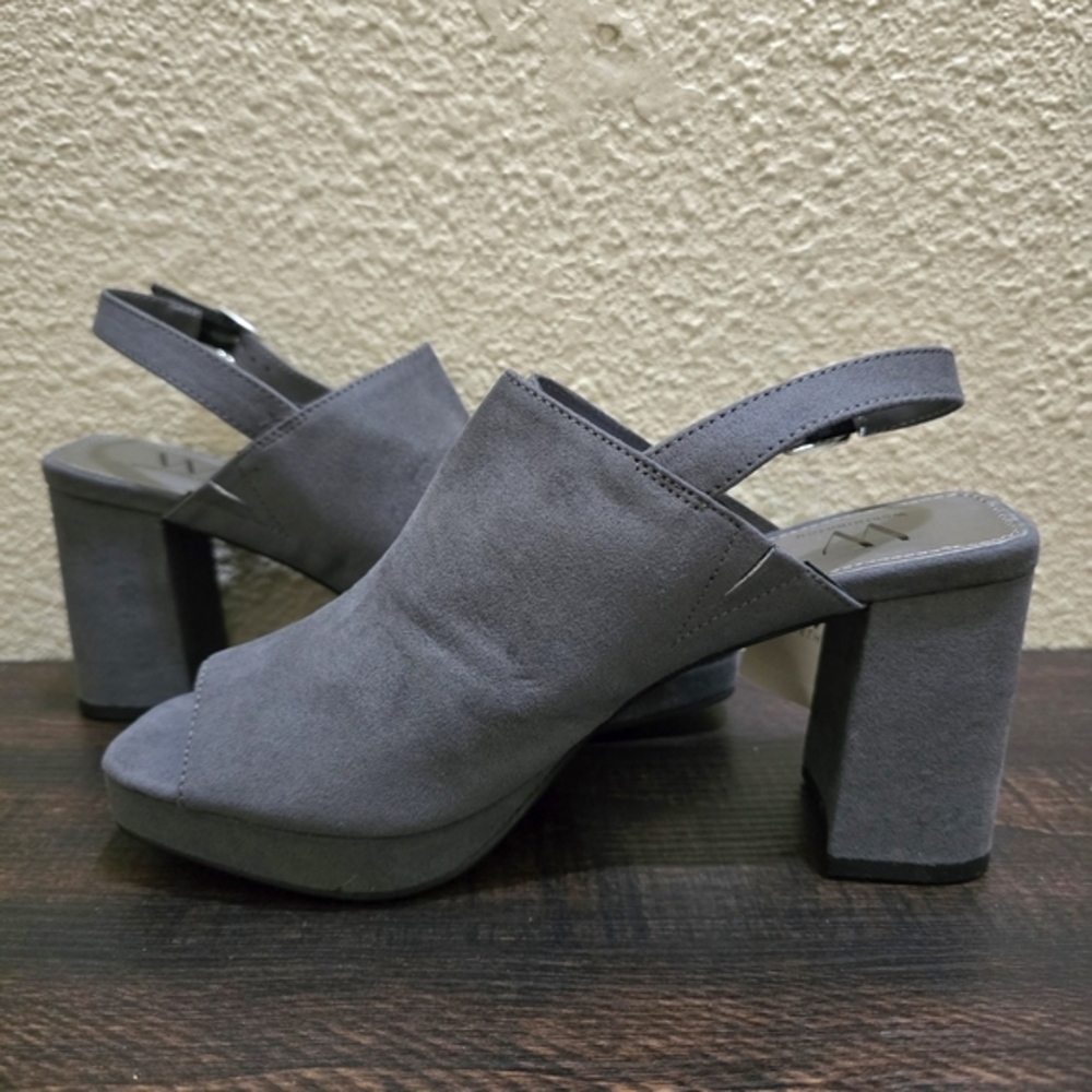Worthington Women's Gray Lancer Slingback Block Heels Dress Shoes NWT Size 6.5 - Picture 5 of 8